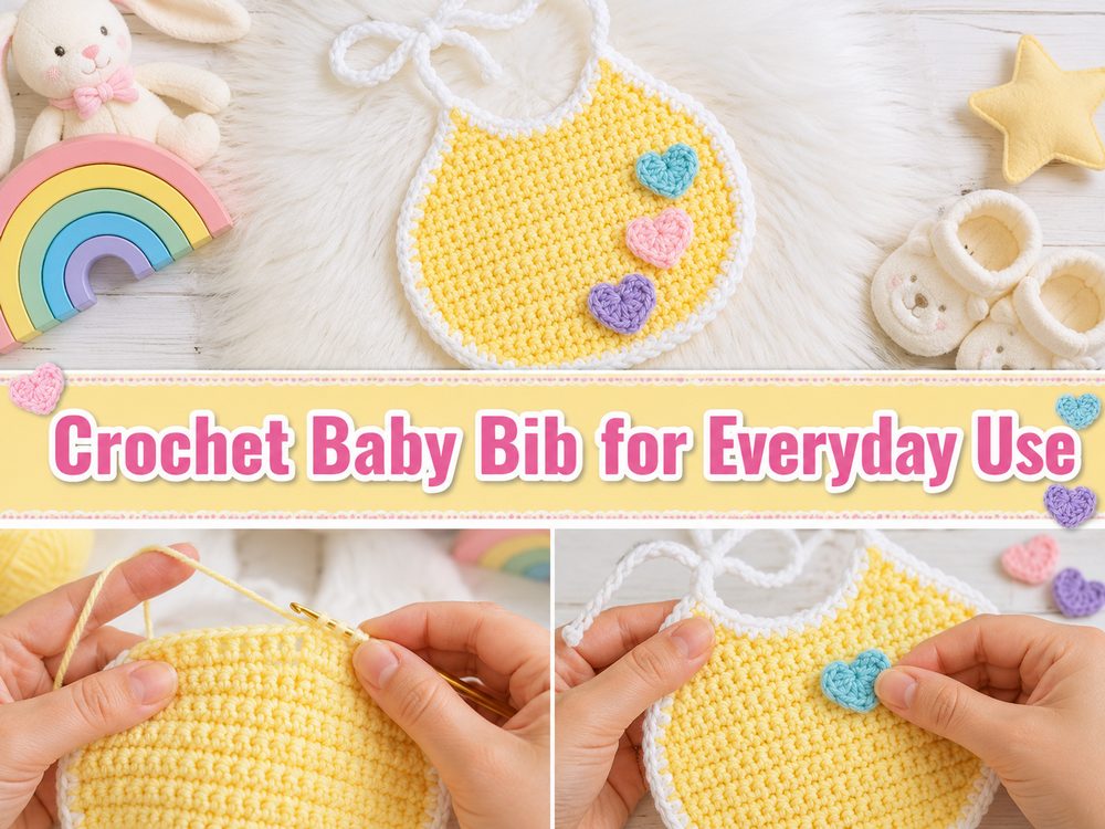 Crochet Baby Bib for Everyday Use s