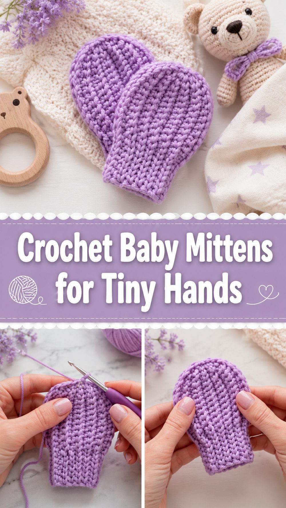 Crochet Baby Mittens for Tiny Hands
