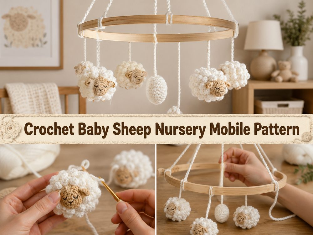 Crochet Baby Sheep Nursery Mobile Pattern s