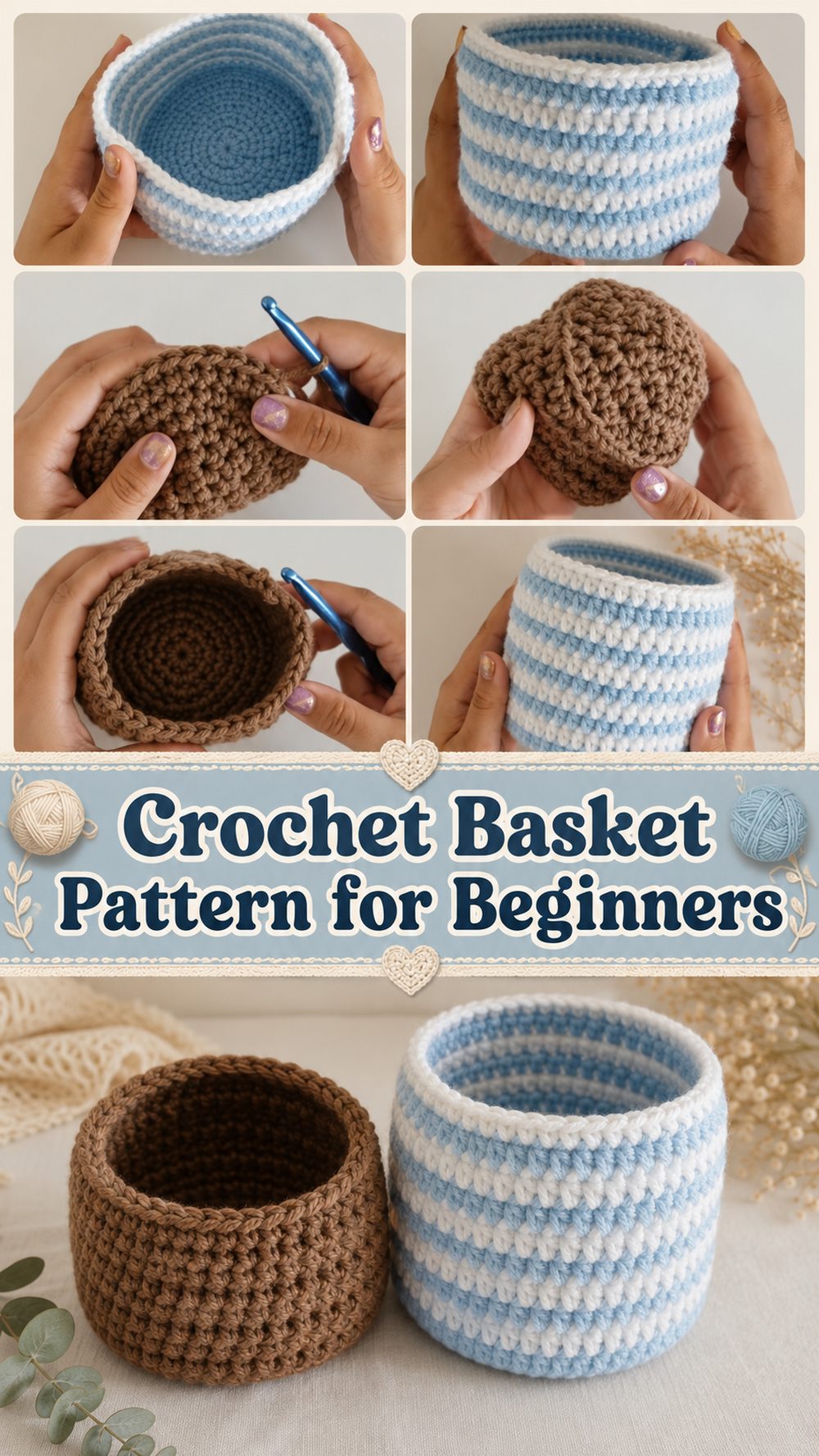 Crochet Basket Pattern for Beginners