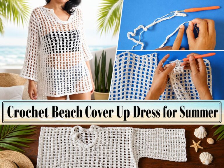 Crochet Beach Cover Up Dress for Summer