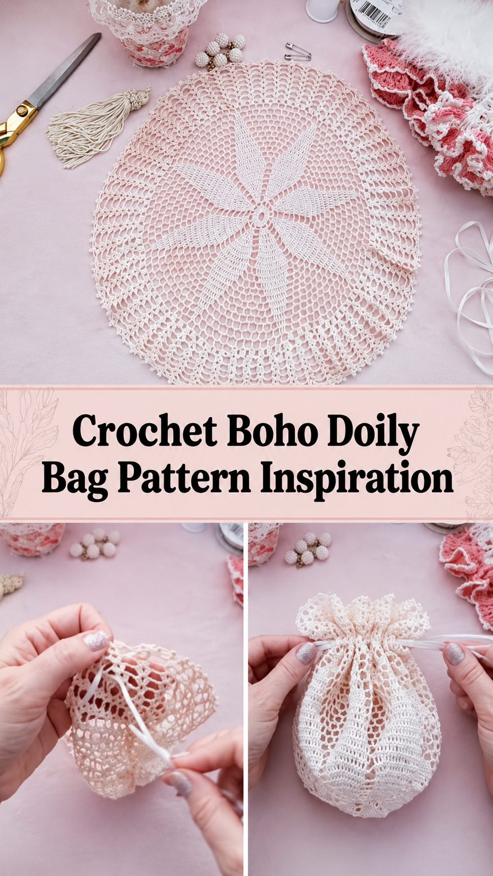 Crochet Boho Doily Bag Pattern Inspiration