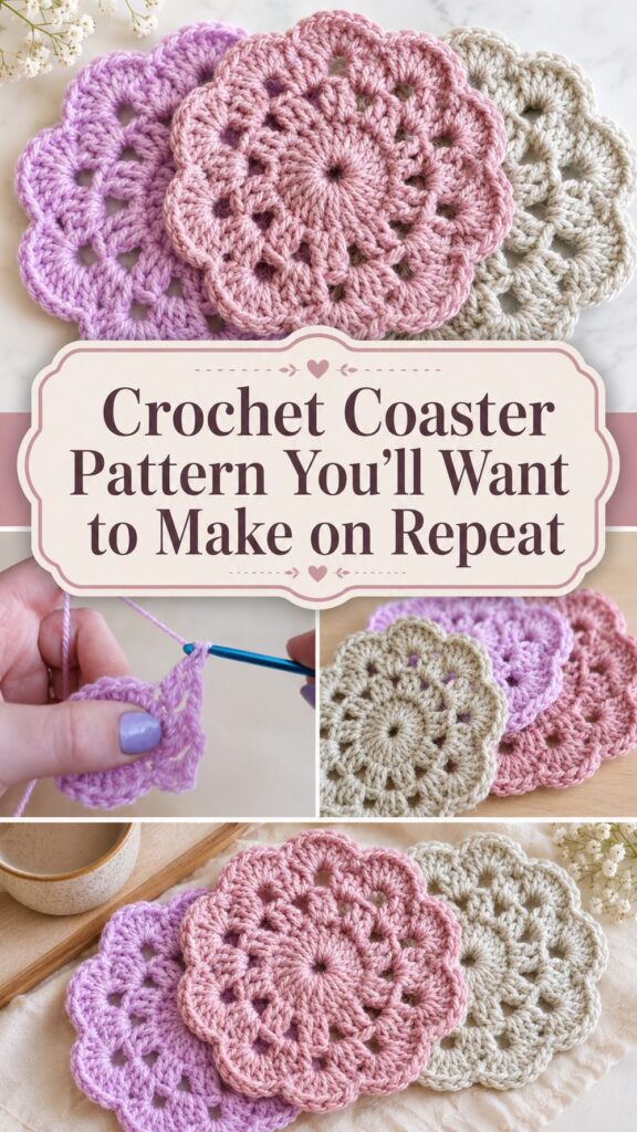 Crochet Coaster Pattern You’ll Want to Make on Repeat