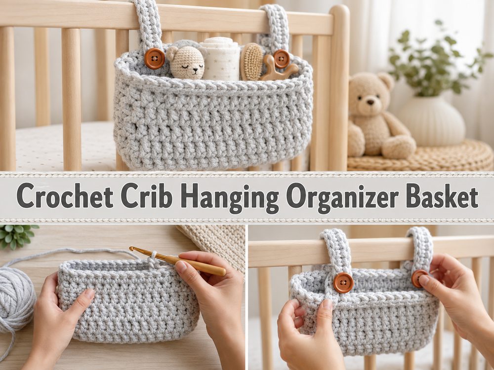Crochet Crib Hanging Organizer Basket s