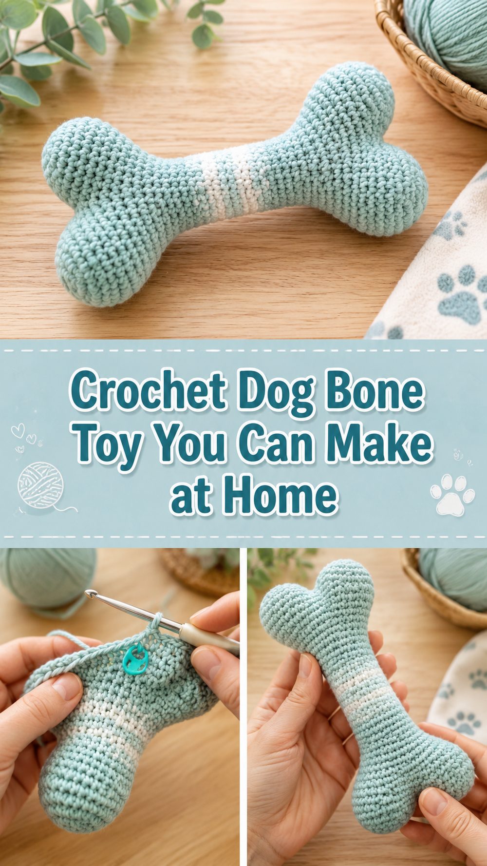 Crochet Dog Bone Toy You Can Make at Home