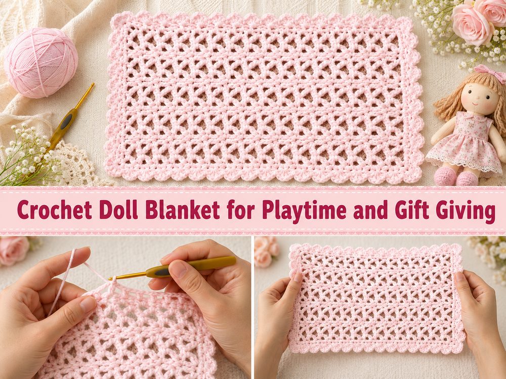 Crochet Doll Blanket for Playtime and Gift Giving s