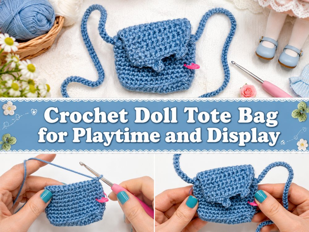 Crochet Doll Tote Bag for Playtime and Display s
