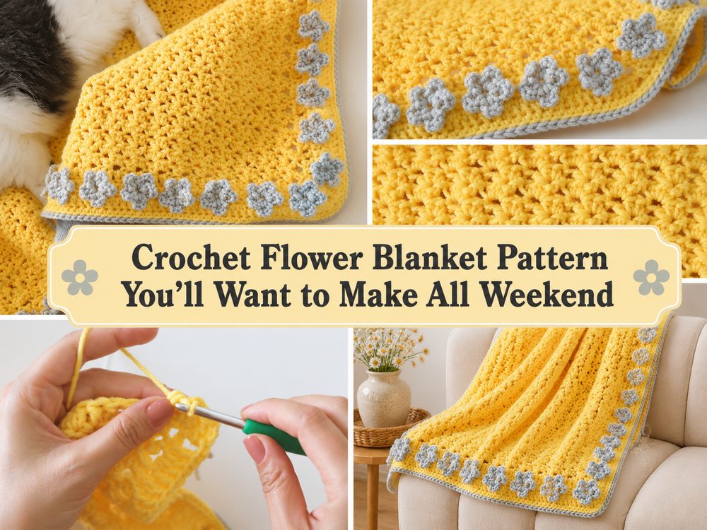 Crochet Flower Blanket Pattern You’ll Want to Make All Weekend