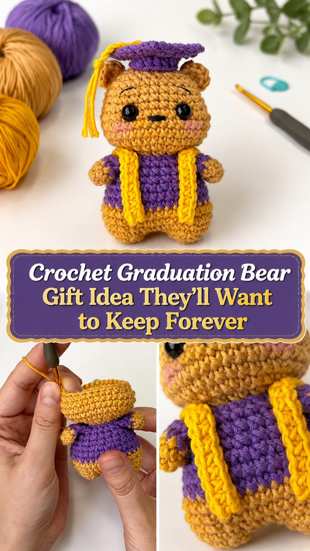 Crochet Graduation Bear Gift Idea They’ll Want to Keep Forever