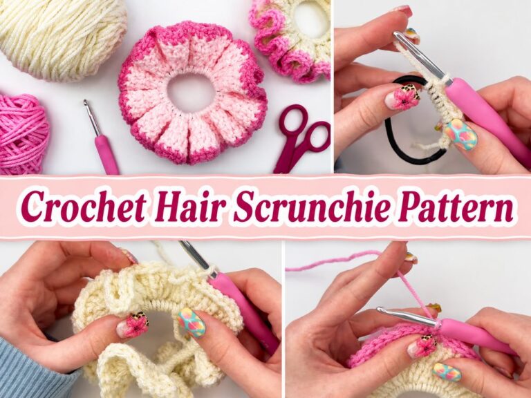Crochet Hair Scrunchie Pattern s