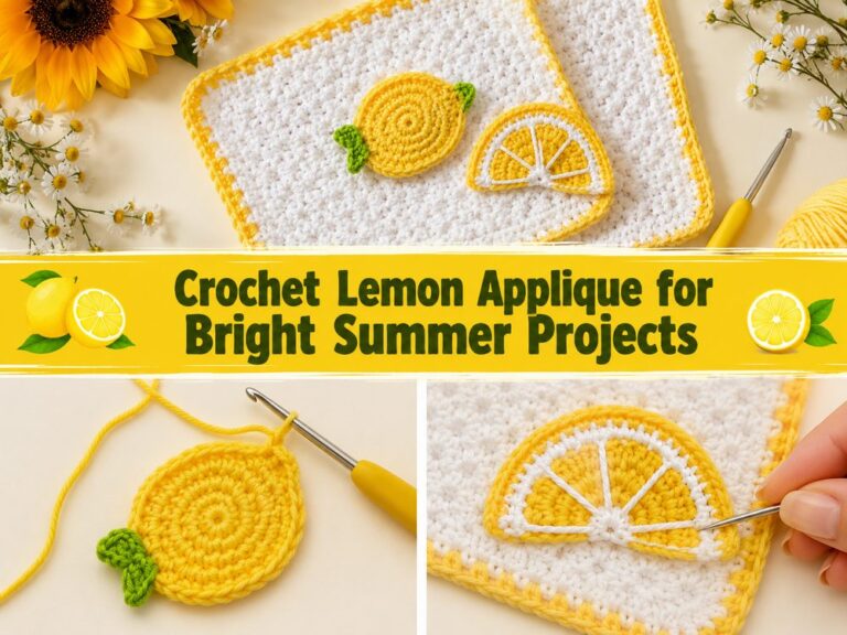 Crochet Lemon Applique for Bright Summer Projects s