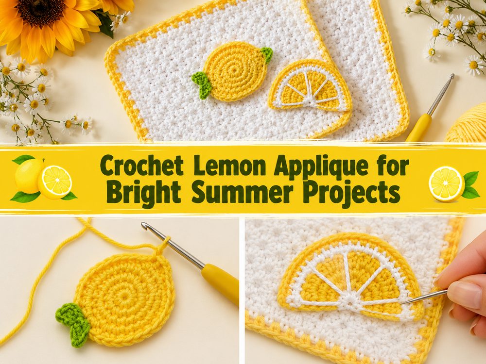Crochet Lemon Applique for Bright Summer Projects s