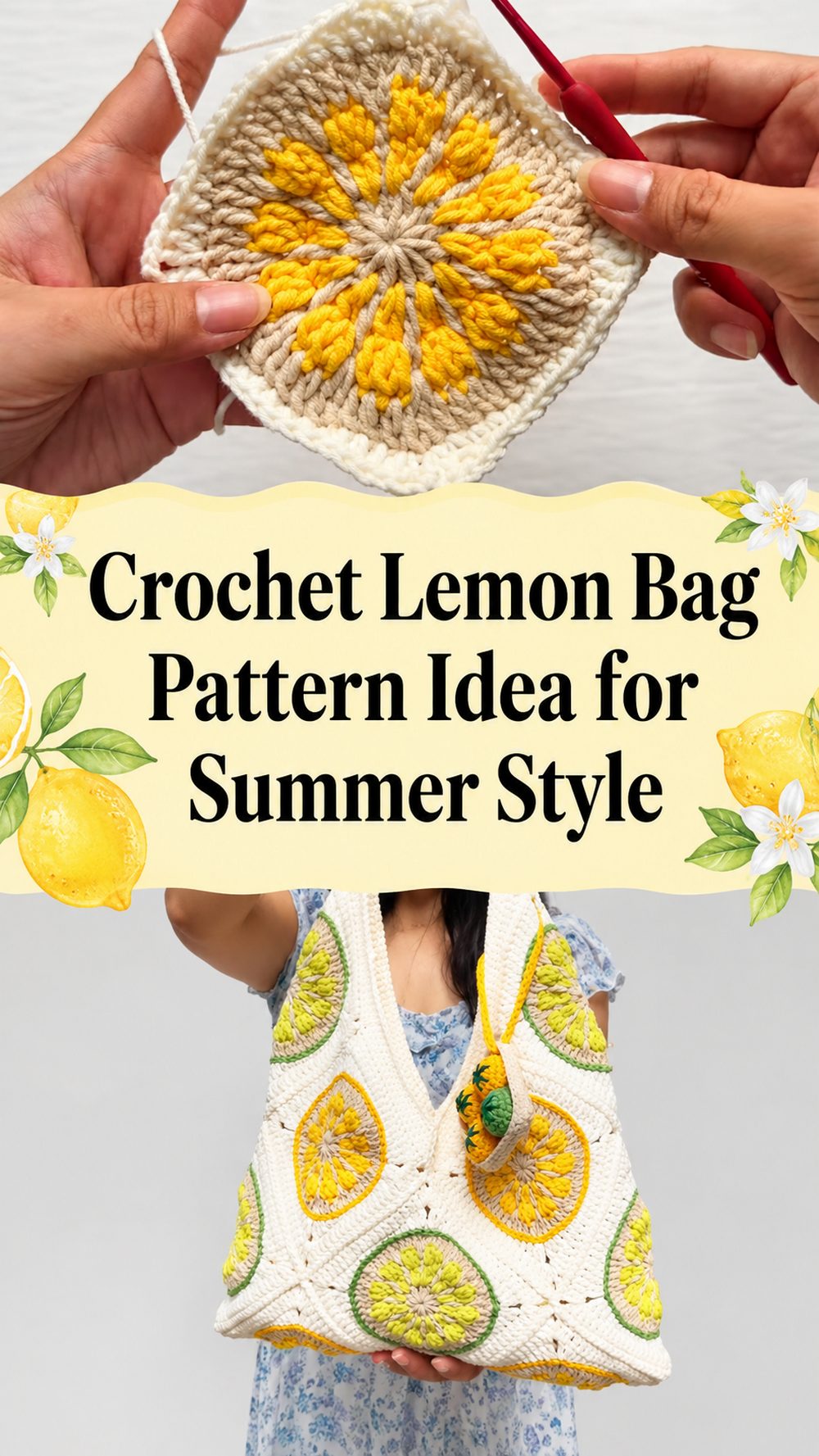 Crochet Lemon Bag Pattern Idea for Summer Style