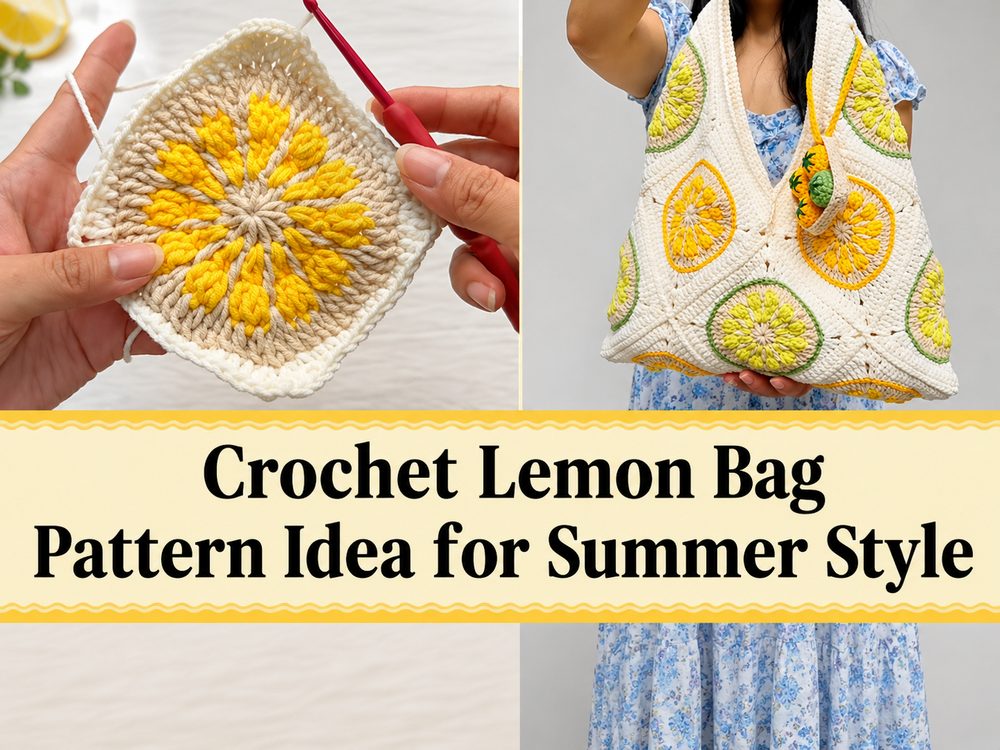 Crochet Lemon Bag Pattern Idea for Summer Style