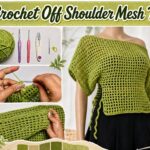 Crochet Off Shoulder Mesh Top