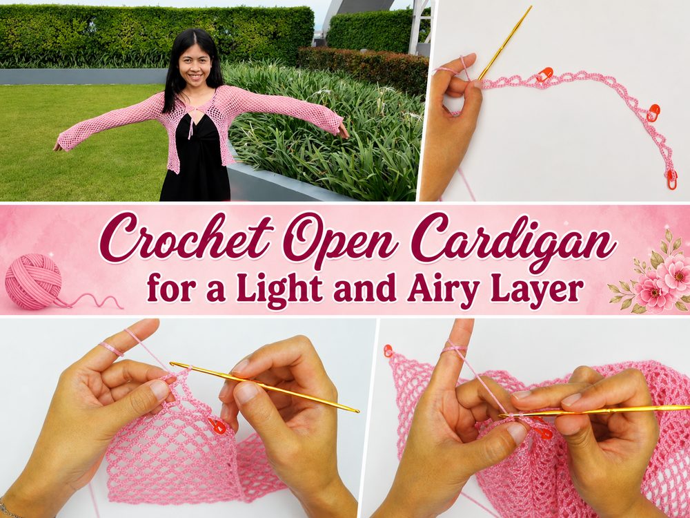 Crochet Open Cardigan for a Light and Airy Layer s