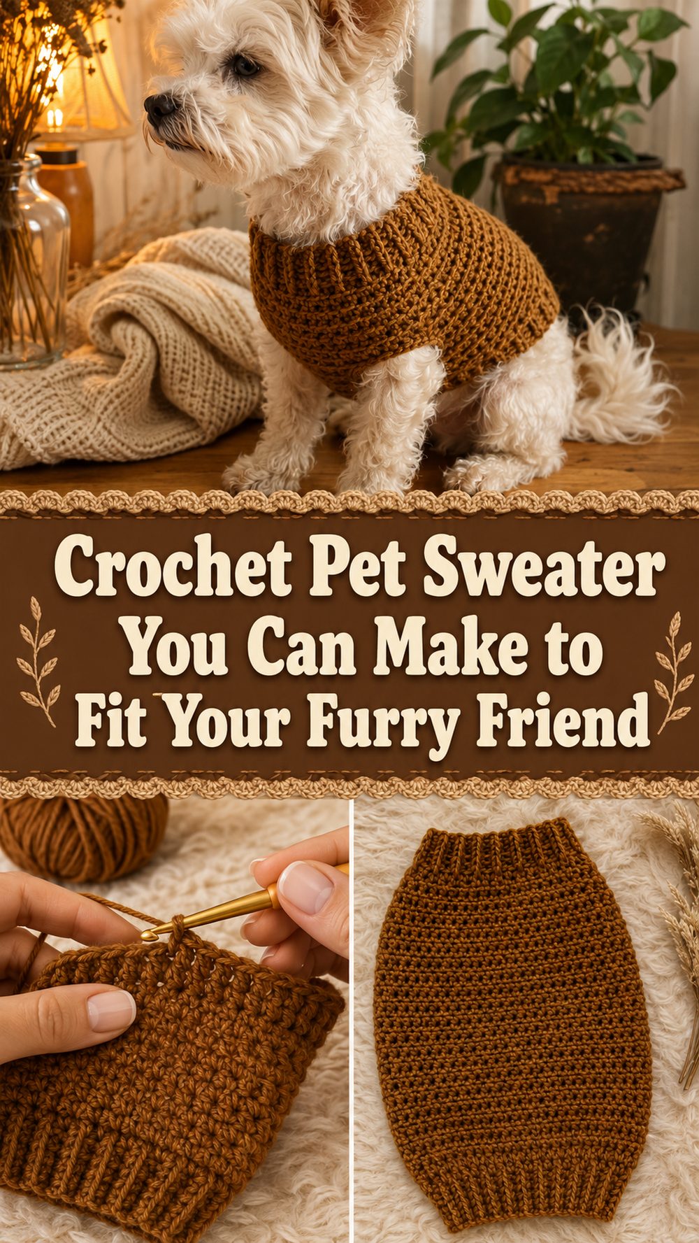 Crochet Pet Sweater You Can Make to Fit Your Furry Friend
