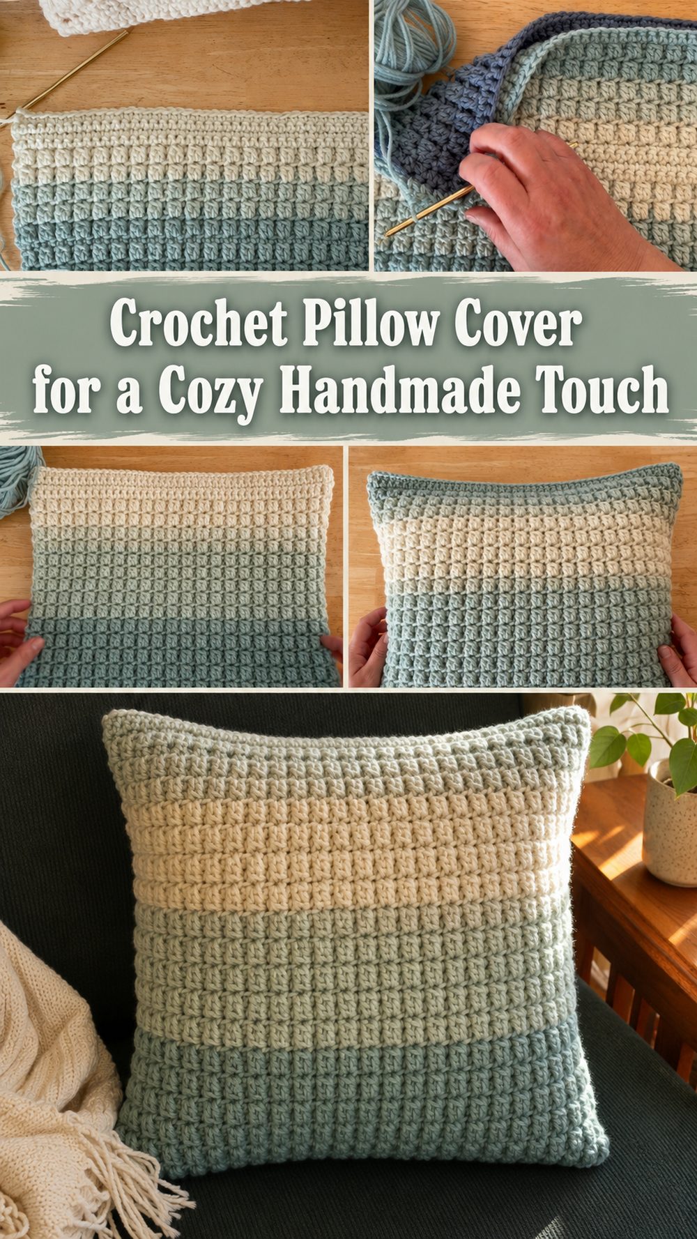 Crochet Pillow Cover for a Cozy Handmade Touch
