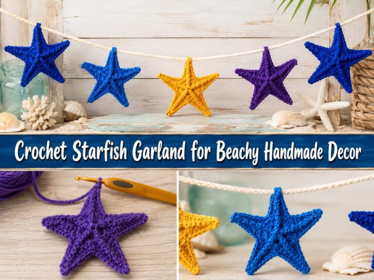 Crochet Starfish Garland for Beachy Handmade Decor s