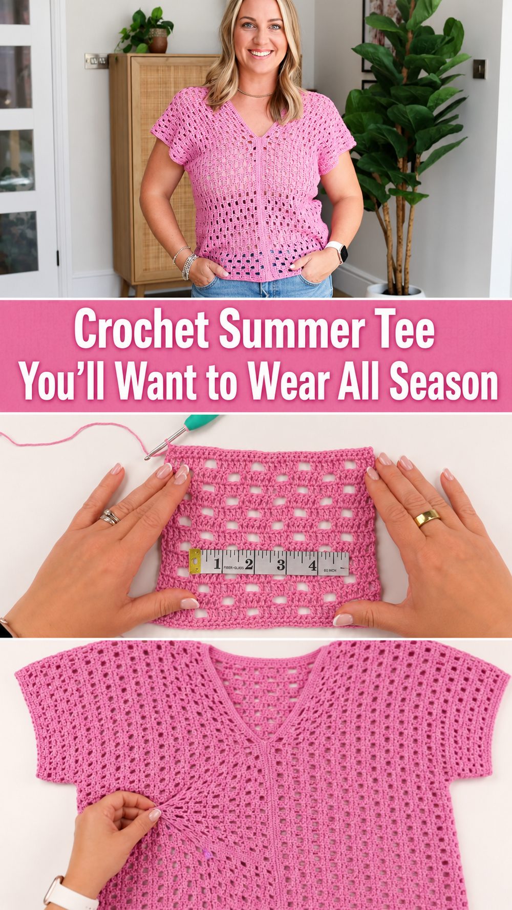 Crochet Summer Tee You’ll Want to Wear All Season