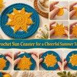 Crochet Sun Coaster for a Cheerful Summer Table