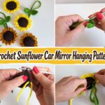 Crochet Sunflower Car Mirror Hanging Pattern