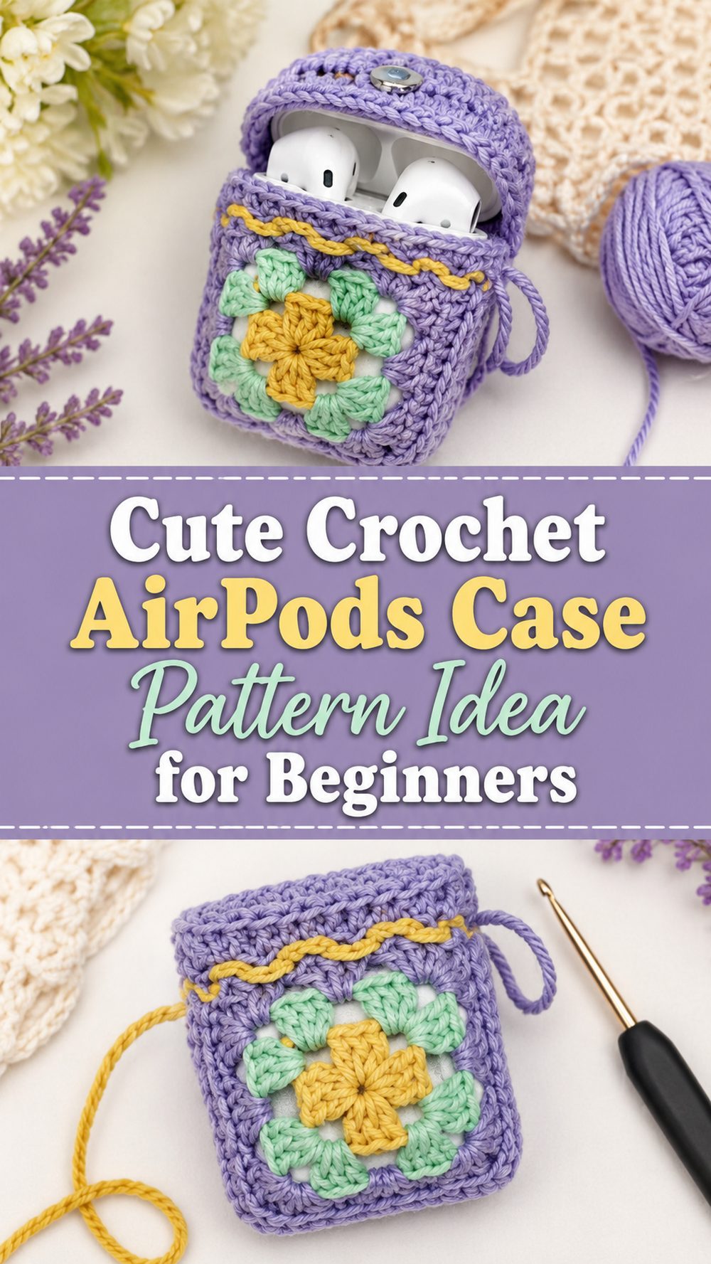 Cute Crochet AirPods Case Pattern Idea for Beginners