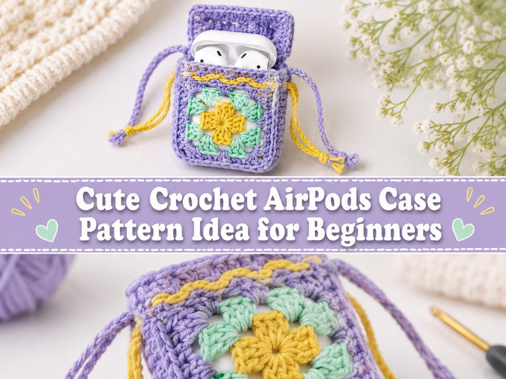 Cute Crochet AirPods Case Pattern Idea for Beginners