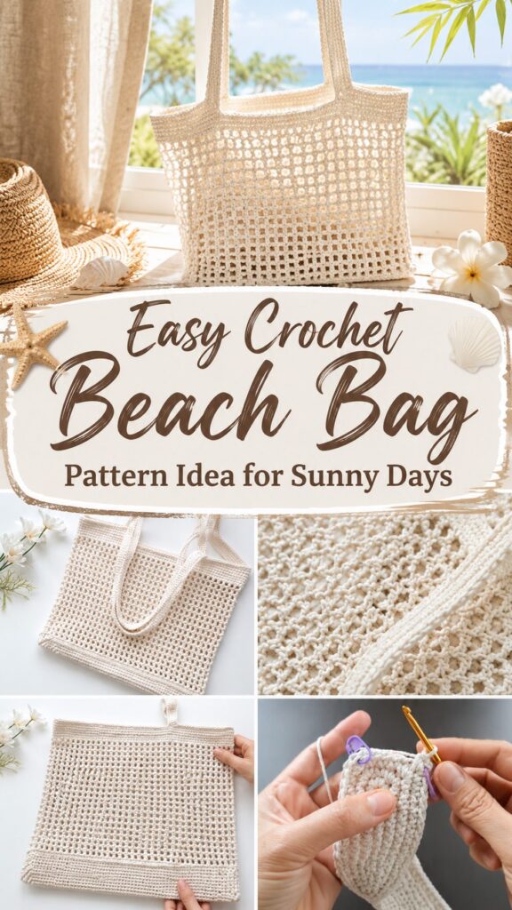 Easy Crochet Beach Bag Pattern Idea for Sunny Days