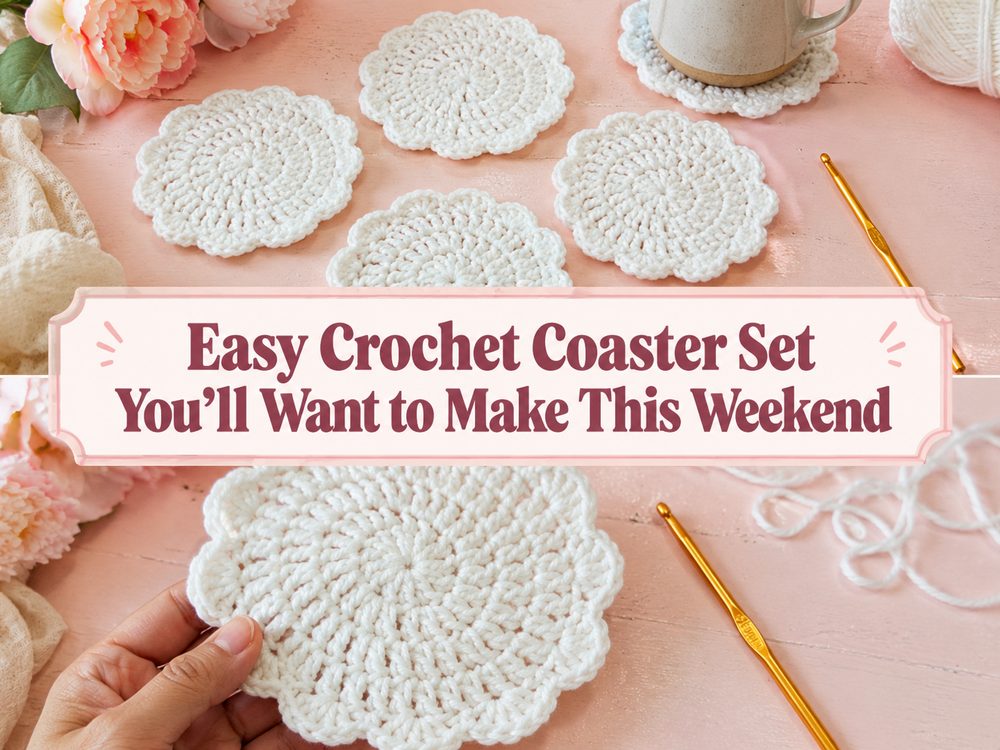 Easy Crochet Coaster Set You’ll Want to Make This Weekend