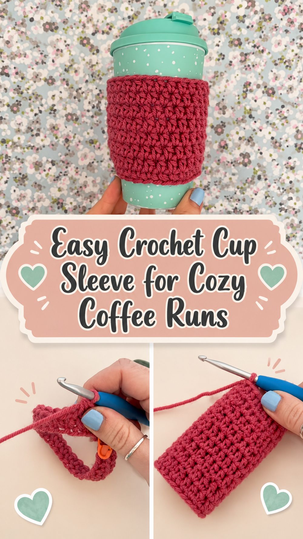 Easy Crochet Cup Sleeve for Cozy Coffee Runs