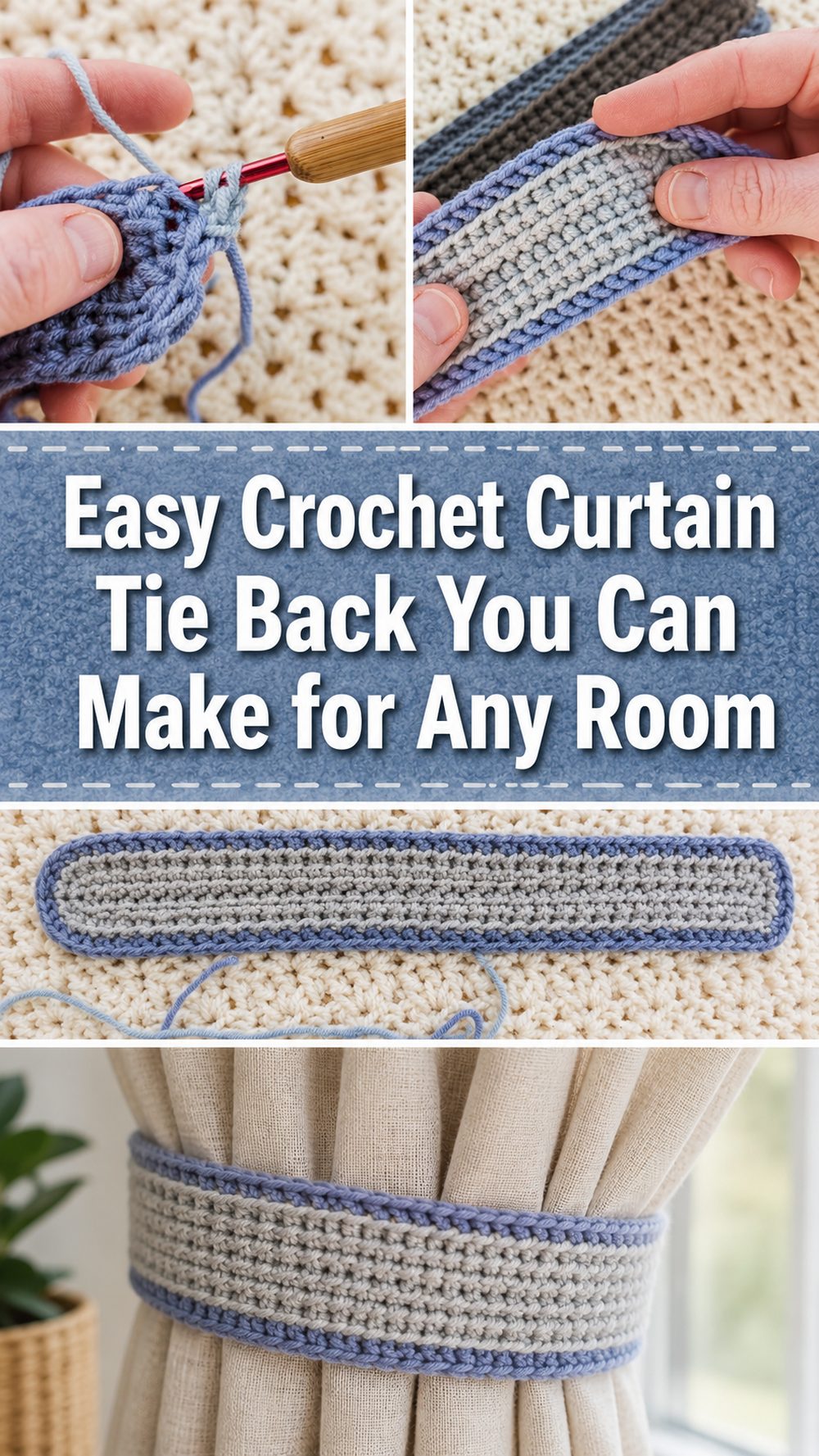 Easy Crochet Curtain Tie Back You Can Make for Any Room