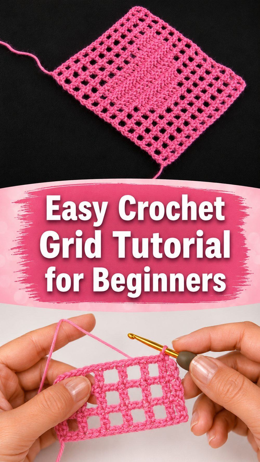 Easy Crochet Grid Tutorial for Beginners