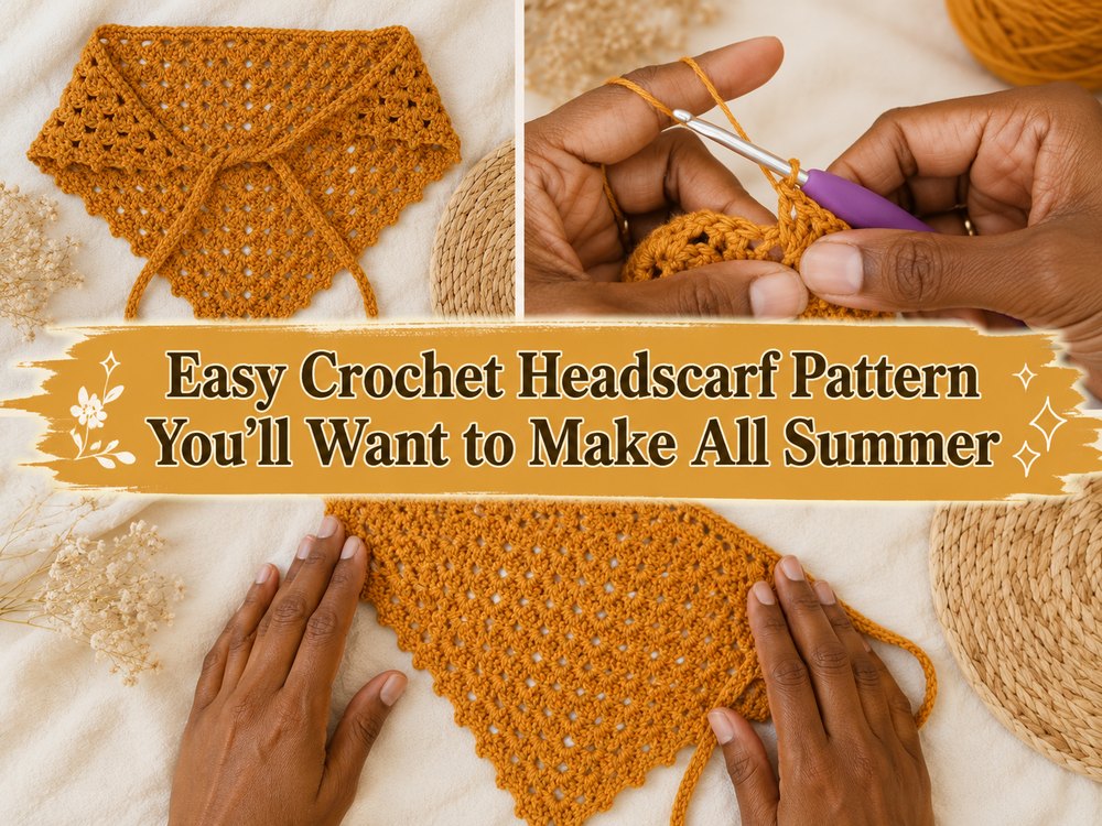 Easy Crochet Headscarf Pattern You’ll Want to Make All Summer