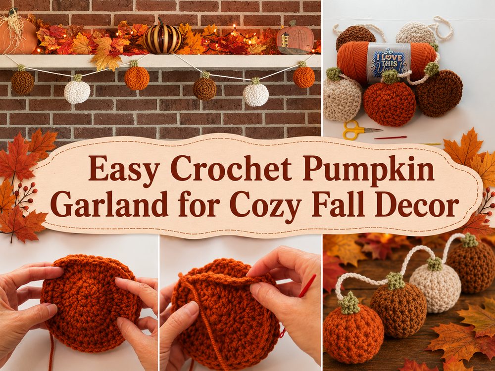 Easy Crochet Pumpkin Garland for Cozy Fall Decor