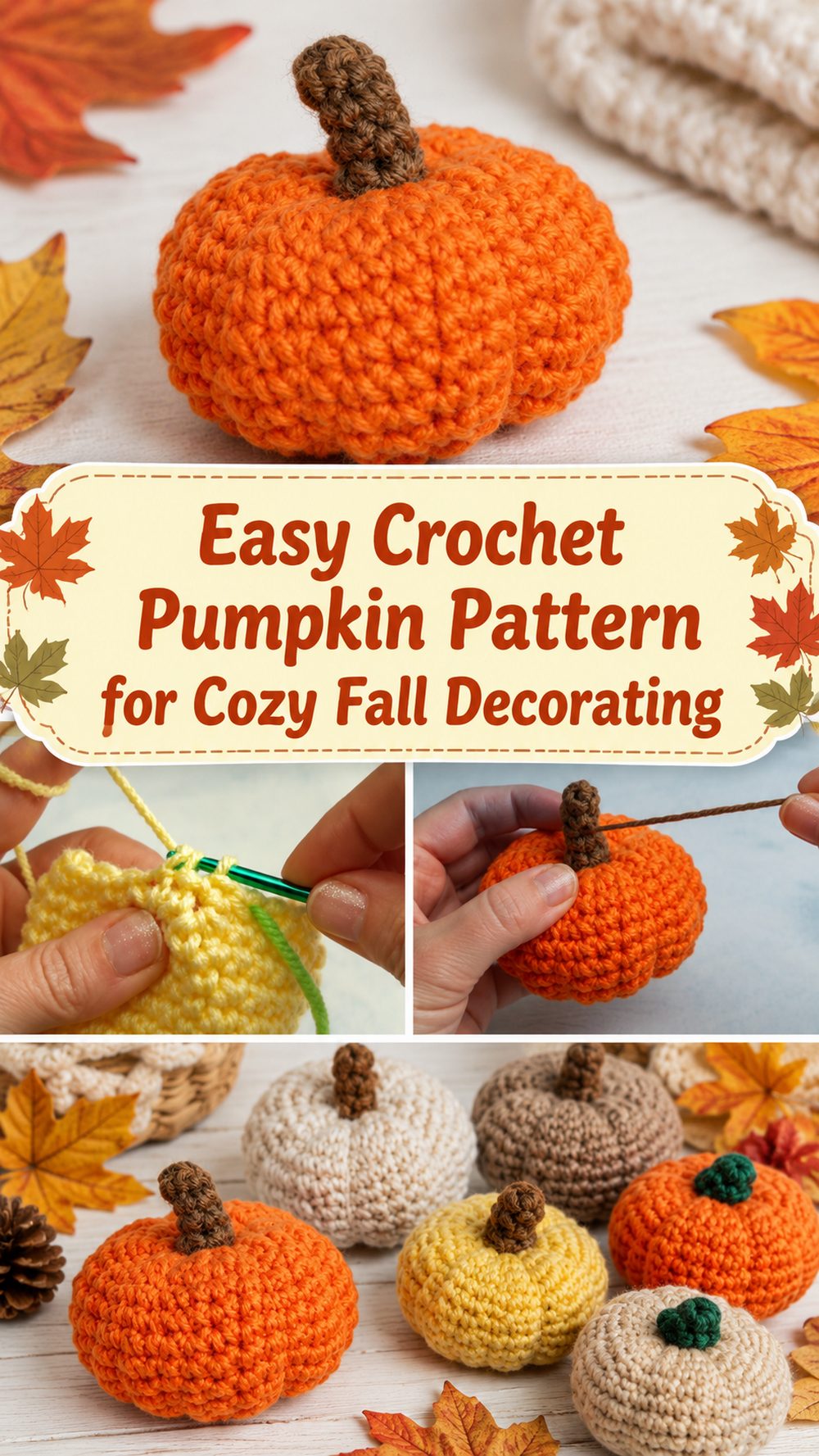 Easy Crochet Pumpkin Pattern for Cozy Fall Decorating