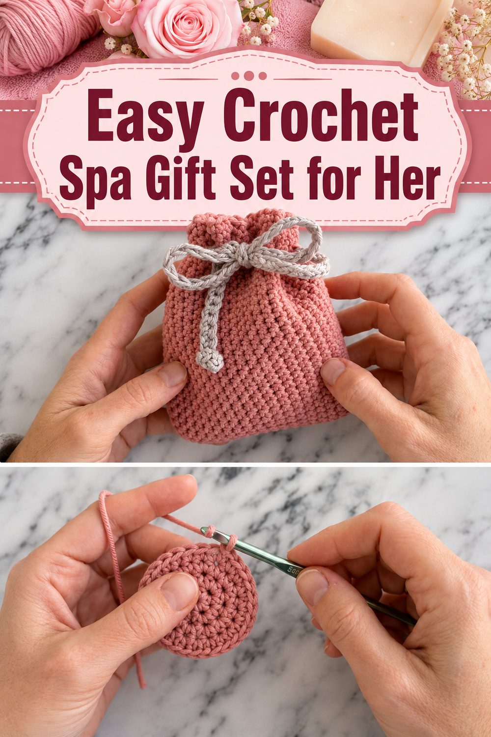 Easy Crochet Spa Gift Set for Her