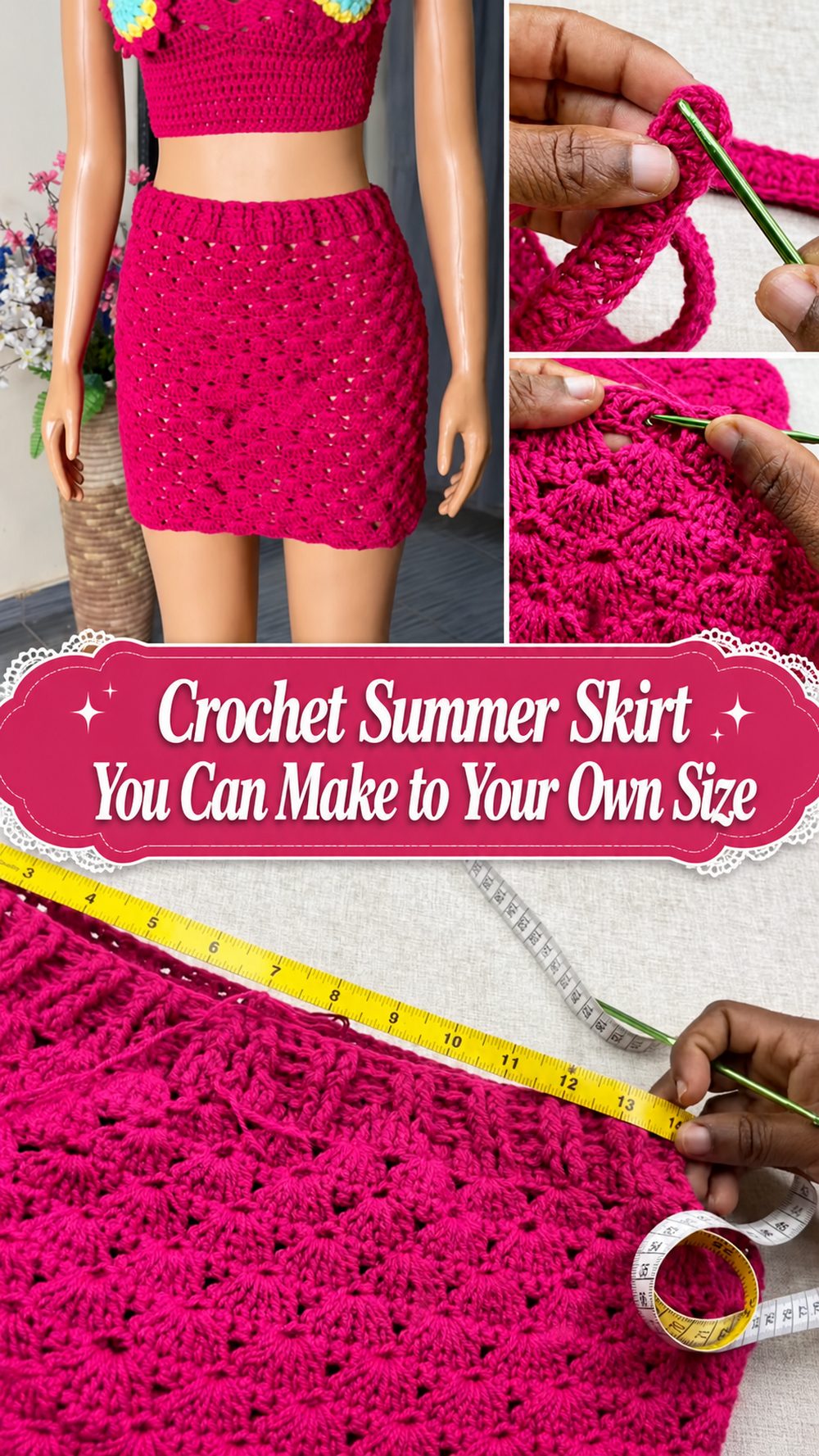 Easy Crochet Summer Skirt You Can Make to Your Own Size