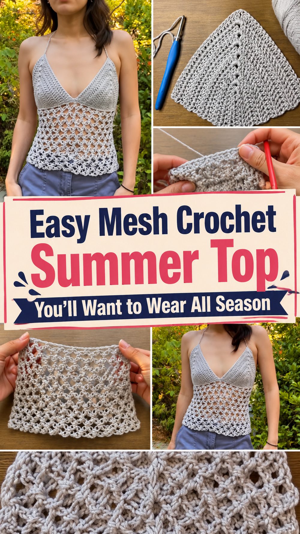 Easy Mesh Crochet Summer Top You’ll Want to Wear All Season