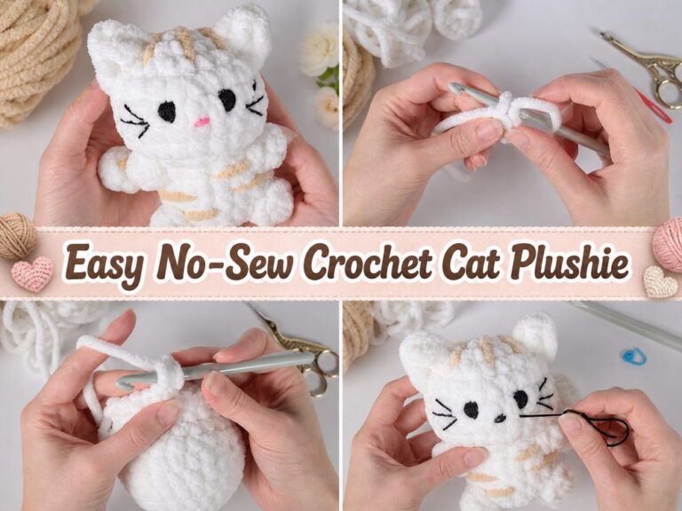 Easy No-Sew Crochet Cat Plushie s