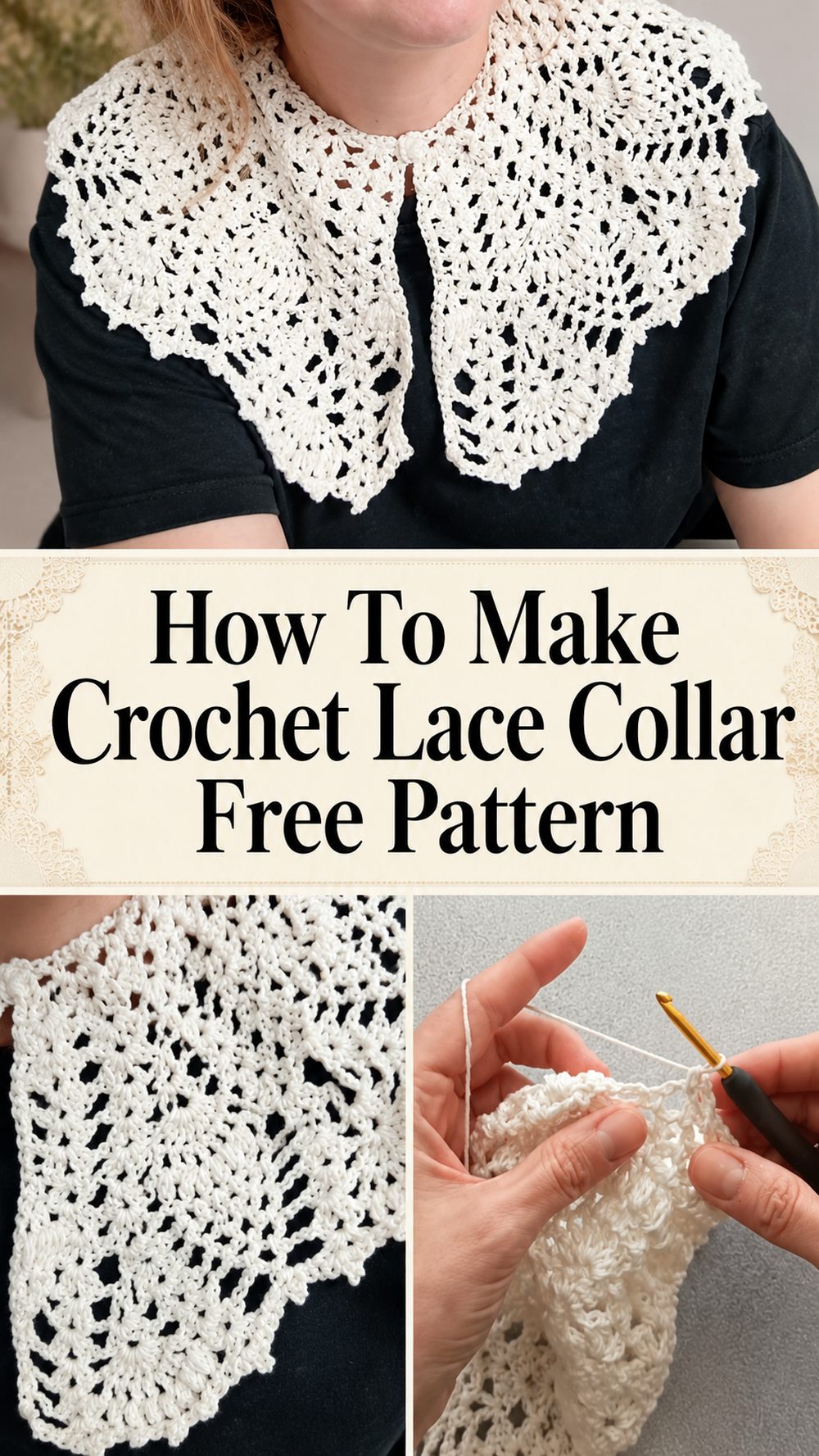 How To Make Crochet Lace Collar Free Pattern