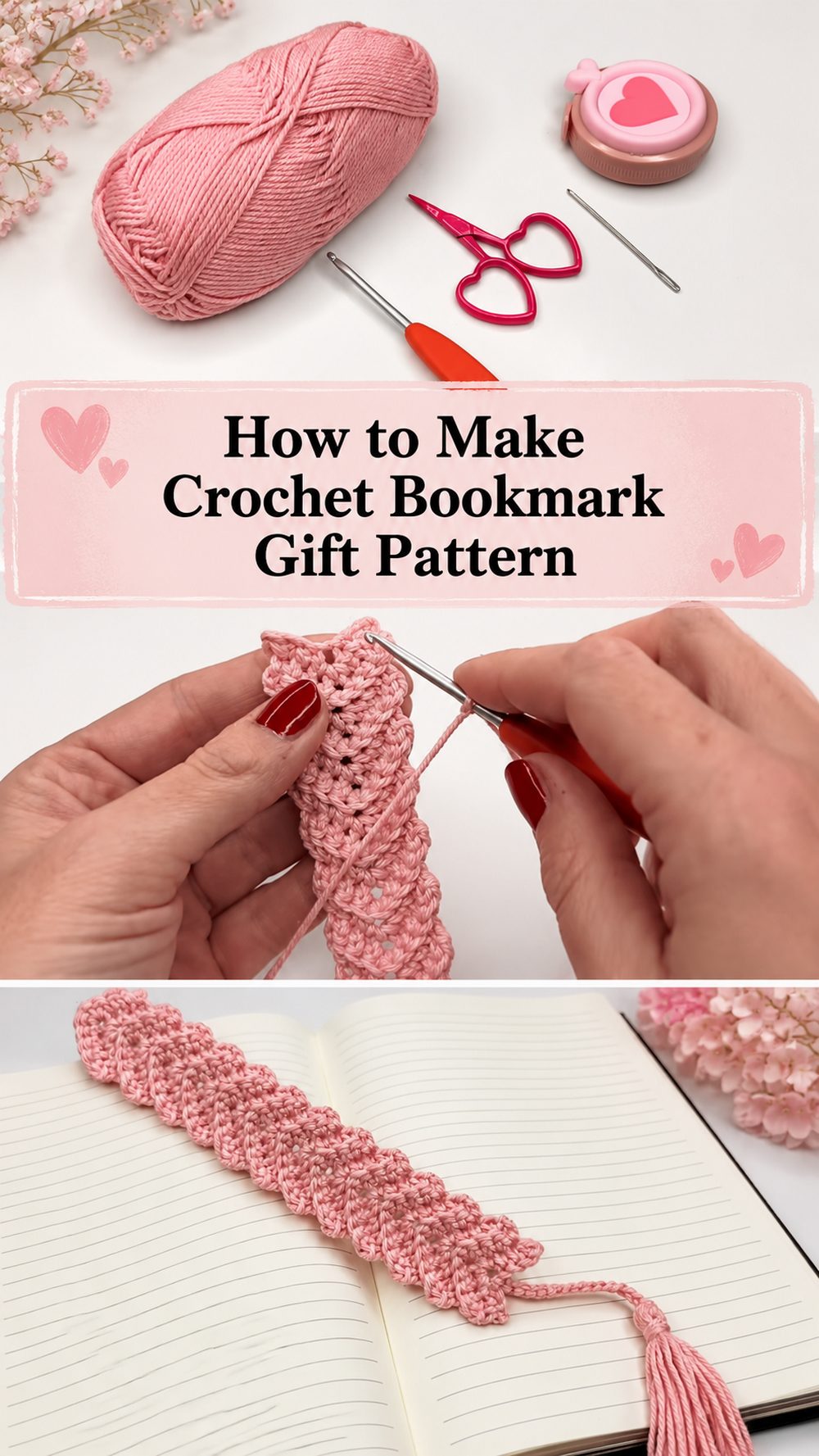 How to Make Crochet Bookmark Gift Pattern