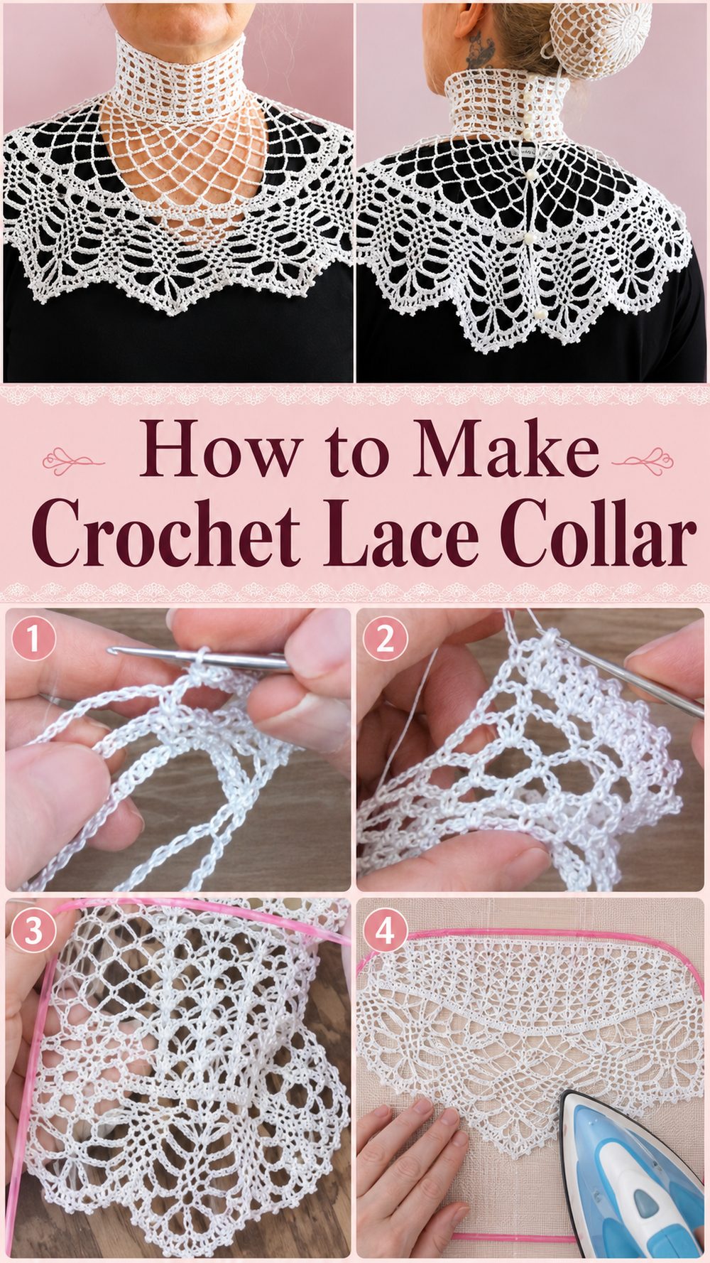 How to Make Crochet Lace Collar