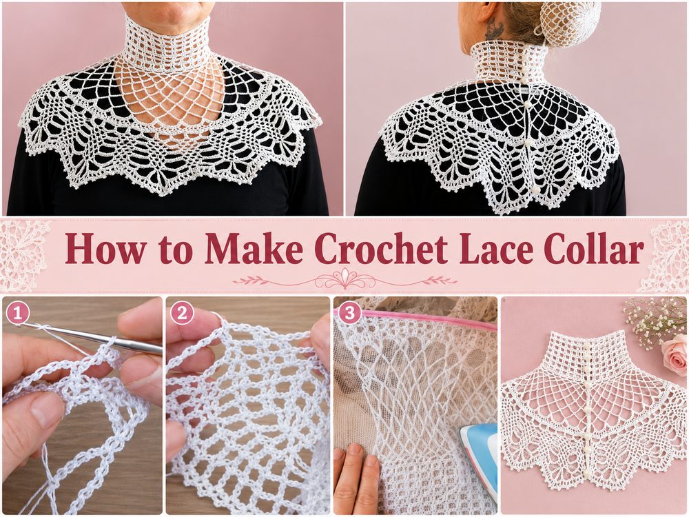 How to Make Crochet Lace Collar