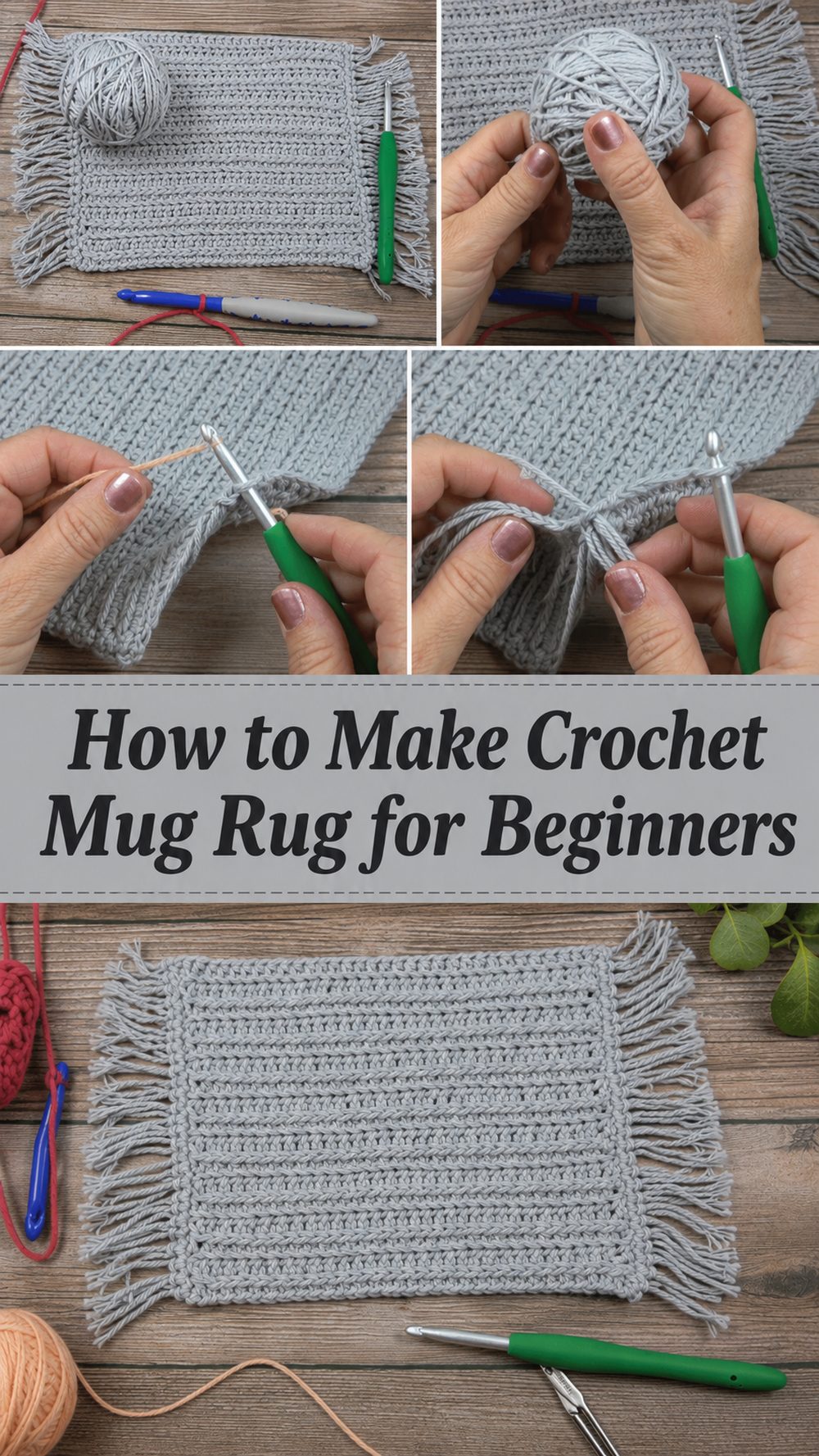 How to Make Crochet Mug Rug for Beginners