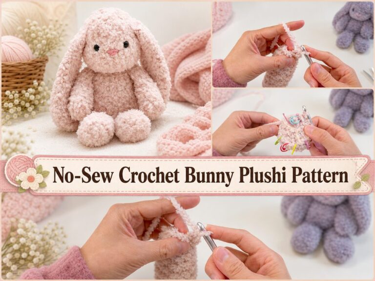 No-Sew Crochet Bunny Plushie Pattern s