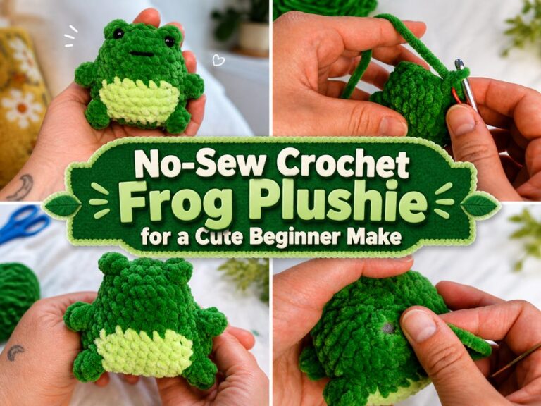 No-Sew Crochet Frog Plushie for a Cute Beginner Make