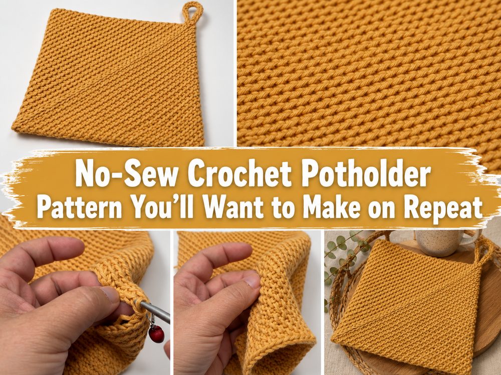 No-Sew Crochet Potholder Pattern You’ll Want to Make on Repeat