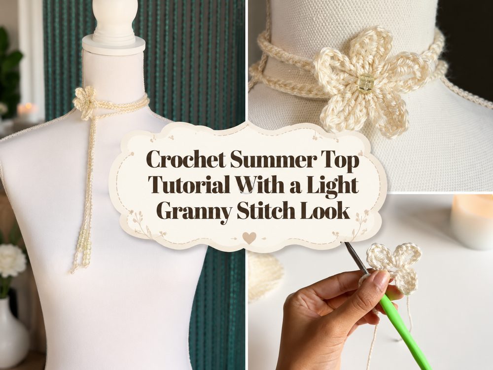 Pretty Crochet Flower Necklace Weekend Idea