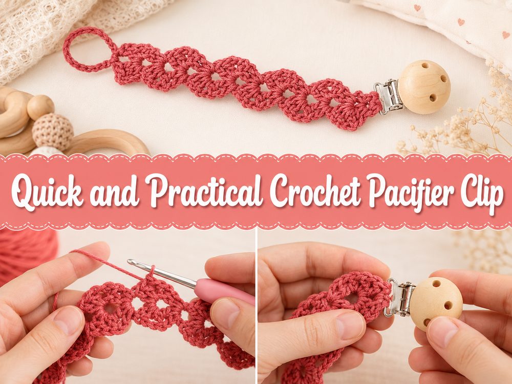 Quick and Practical Crochet Pacifier Clip s